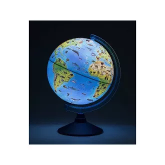 Alaysky Globe 32 cm Zoogeografický bezkáblový glóbus pre deti s LED podsvietením