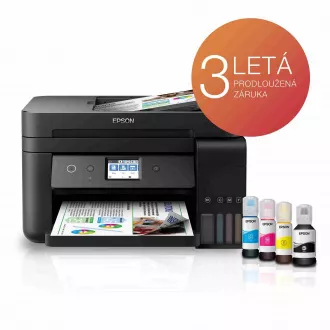 EPSON tlačiareň ink L6190, 4in1, CIS, A4, 33ppm, 4ink, USB, Wi-Fi, Ethernet, LCD touch-panel