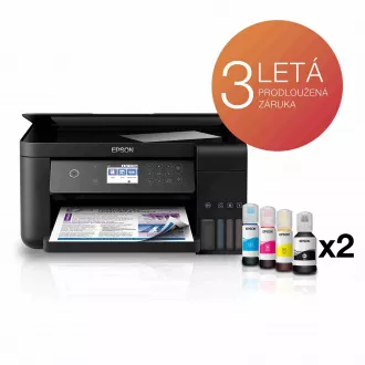 EPSON tlačiareň ink L6160, 3in1, CIS, A4, 33ppm, 4ink, USB, Wi-Fi, Ethernet, LCD touch-panel EPSON tlačiareň ink L6160, 3in1, CIS, A4, 33ppm, 4ink, USB, Wi-Fi, Ethernet, LCD touch-panel