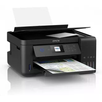 EPSON tlačiareň ink L4160,3in1, CIS, A4,33ppm black, 4ink, USB, Wi-Fi, EPSON connect, LCD touch-panel, SD reader, Tank system