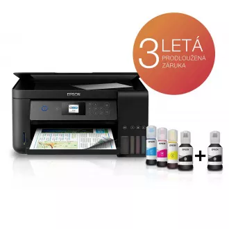 EPSON tlačiareň ink L4160,3in1, CIS, A4,33ppm black, 4ink, USB, Wi-Fi, EPSON connect, LCD touch-panel, SD reader, Tank system EPSON tlačiareň ink L4160,3in1, CIS, A4,33ppm black, 4ink, USB, Wi-Fi, EPSON connect, LCD touch-panel, SD reader, Tank system