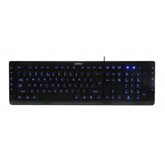 A4tech multimediálna klávesnica KD-600L modro podsvietená, CZ/US, USB