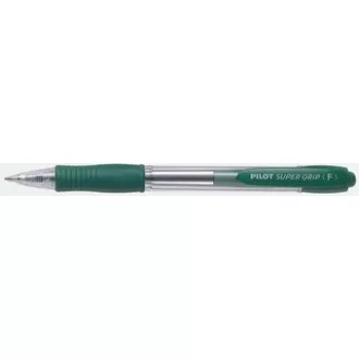 Guľôčkové pero Pilot super grip 0,7mm zelené telo číre / náplň 2110 Guľôčkové pero Pilot super grip 0,7mm zelené telo číre / náplň 2110