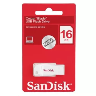 SanDisk Flash Disk 16GB Cruzer Blade, USB 2.0, biela