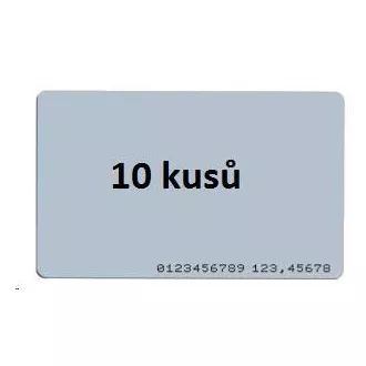 ISO karta 10-pack, RFID 125kHz EM4200, RO, vytlačené číslo tagu na karte
