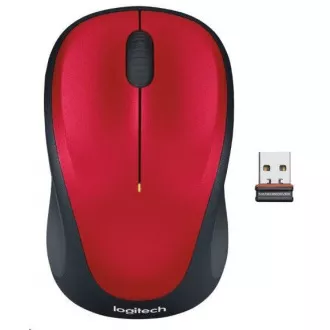 Logitech Wireless Mouse M235, red
