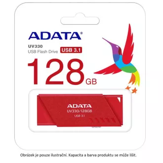 ADATA Flash Disk 128GB UV330, USB 3.1 Dash Drive, čierna