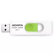 ADATA Flash Disk 64GB UV320, USB 3.1 Dash Drive, biela/zelená