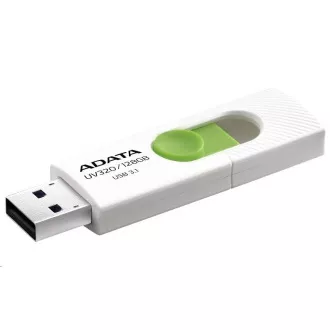 ADATA Flash Disk 64GB UV320, USB 3.1 Dash Drive, biela/zelená