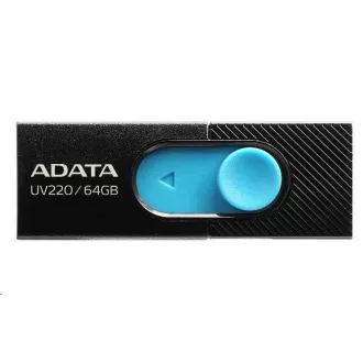 ADATA Flash Disk 16GB UV220, USB 2.0 Dash Drive, čierna / modrá ADATA Flash Disk 16GB UV220, USB 2.0 Dash Drive, čierna / modrá