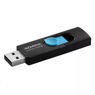 ADATA Flash Disk 16GB UV220, USB 2.0 Dash Drive, čierna / modrá ADATA Flash Disk 16GB UV220, USB 2.0 Dash Drive, čierna / modrá