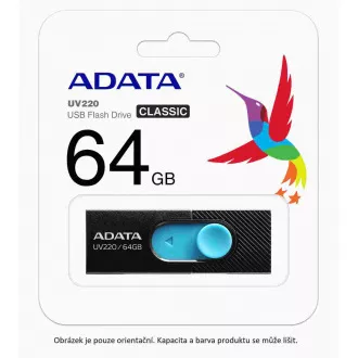 ADATA Flash Disk 16GB UV220, USB 2.0 Dash Drive, modrá/Navy ADATA Flash Disk 16GB UV220, USB 2.0 Dash Drive, modrá/Navy