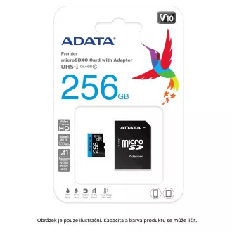 ADATA MicroSDXC karta 128GB Premier UHS-I Class 10 + adaptér