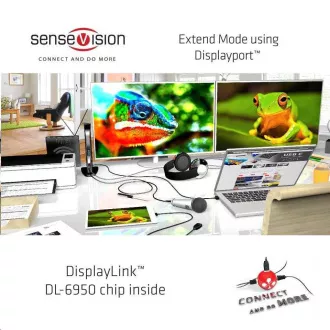 Club3D Dokovacia stanica USB-A alebo USB-C, 10v1 2xDP, 6xUSB, 1xRJ45, 1x3.5mm, čierna Club3D Dokovacia stanica USB-A alebo USB-C, 10v1 2xDP, 6xUSB, 1xRJ45, 1x3.5mm, čierna