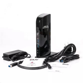 Club3D Dokovacia stanica USB-A alebo USB-C, 10v1 2xDP, 6xUSB, 1xRJ45, 1x3.5mm, čierna Club3D Dokovacia stanica USB-A alebo USB-C, 10v1 2xDP, 6xUSB, 1xRJ45, 1x3.5mm, čierna
