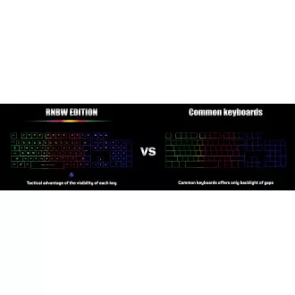 CONNECT IT BATTLE RNBW klávesnica pre hráčov, CZ/US