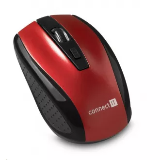 CONNECT IT Bezdrôtová optická myš, červená