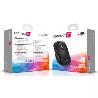 CONNECT IT Optická myš, USB, čierna