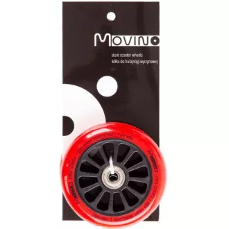Náhradné kolieska na freestyle kolobežku MOVINO EDGE 100 mm, hliník, 2 ks, Červená