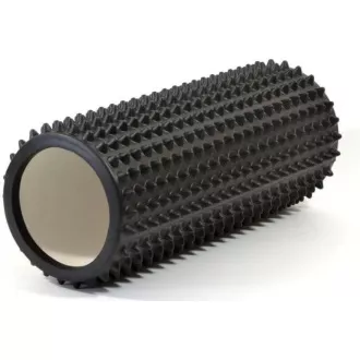 Fitness masážny valec malými hrotmi ENERO FIT 33x14cm, čierna