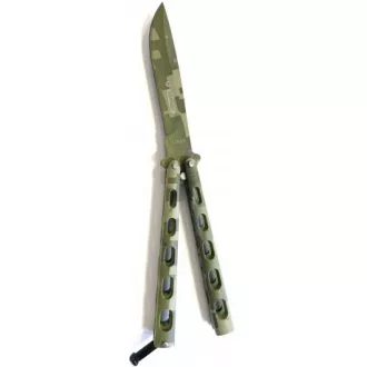 Skladací nôž motýlik Kandar, CAMO 23cm