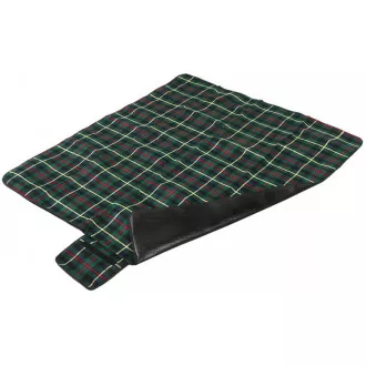 Pikniková deka 150x130 cm, károvaná-zelená