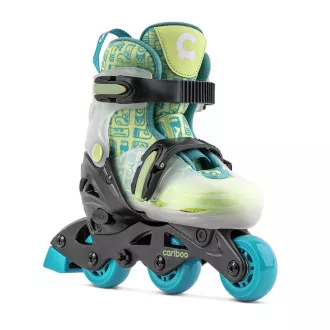 Detské kolieskové korčule Cariboo Step One, modro-zelené, 30-33