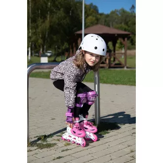 Kolieskové korčule 4v1 Enero KIDS - ružovo-biele, 34-37