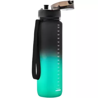 Tritánová športová fľaša MTR, 1000 ml, Čierno-zelená