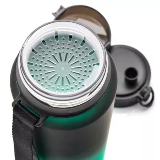 Tritánová športová fľaša MTR, 1000 ml, Čierno-zelená