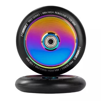 Náhradné MOVINO kolieska na freestyle kolobežku 120mm, hliník, Kraken 2 ks, Rainbow