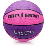 Basketbalová lopta MTR LAYUP vel.4, ružovo-fialová