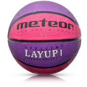 Basketbalová lopta METEOR LAYUP vel.1, ružovo-fialová