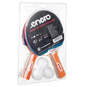 Súprava na stolný tenis ENERO, 2 rakety + 3 loptičky Súprava na stolný tenis ENERO, 2 rakety + 3 loptičky