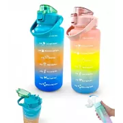 Motivačná športová fľaša 2l, mix farieb