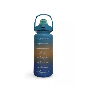 Motivačná športová fľaša 2l, Sivá