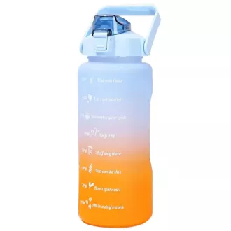 Motivačná športová fľaša 2l, Tmavo tyrkysová
