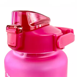 Motivačná športová fľaša 3v1, 2000 ml + 900 ml + 300 ml, Čierna