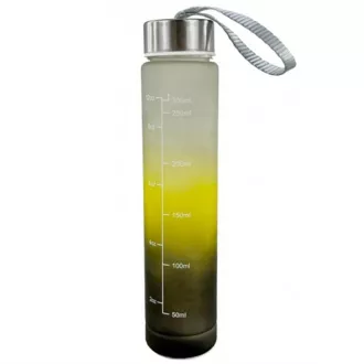 Motivačná športová fľaša 3v1, 2000 ml + 900 ml + 300 ml, Čierna