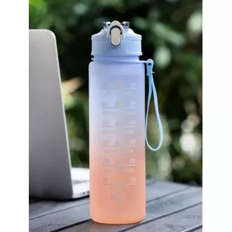 Športová fľaša s motivačným popisom 1l, Modrá