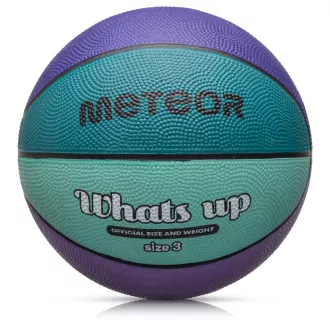 Basketbalová lopta MTR WHATS UP, veľ. 3, fialovo-modrý