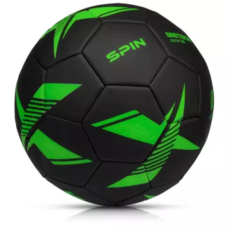 Futbalová lopta MTR SPIN, veľ. 5, čierno-zelený Futbalová lopta MTR SPIN, veľ. 5, čierno-zelený