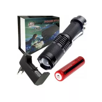 Turistická baterka T6 CREE ZOOM LED + AKU Turistická baterka T6 CREE ZOOM LED + AKU