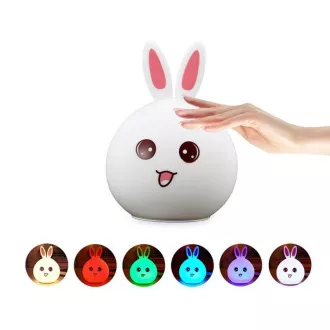 Detská nočná LED lampička ZAJAČIK + RGB ovládač