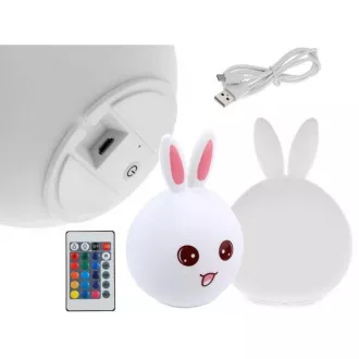 Detská nočná LED lampička ZAJAČIK + RGB ovládač