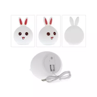 Detská nočná LED lampička ZAJAČIK + RGB ovládač