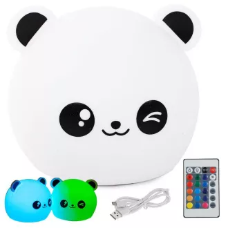 Detská nočná LED lampička PANDA + RGB ovládač Detská nočná LED lampička PANDA + RGB ovládač