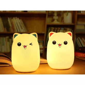 Detská nočná LED lampička MAČKA RGB