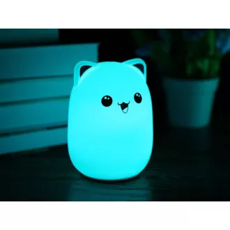 Detská nočná LED lampička MAČKA RGB + USB kábel