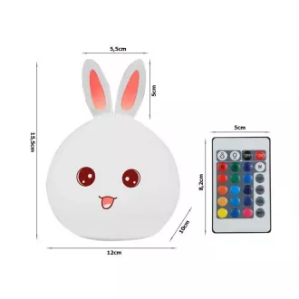 Detská nočná LED lampička ZAJAČIK + USB kábel